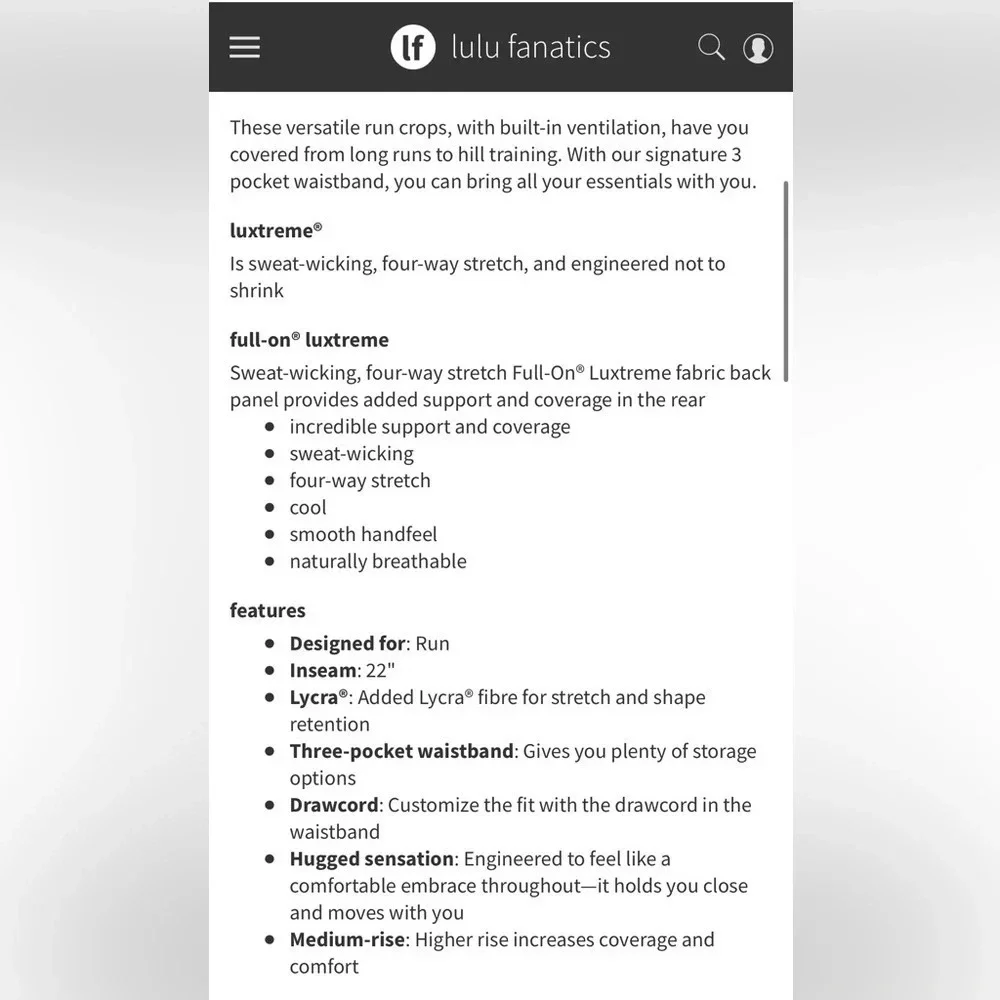 lululemon athletica great pre